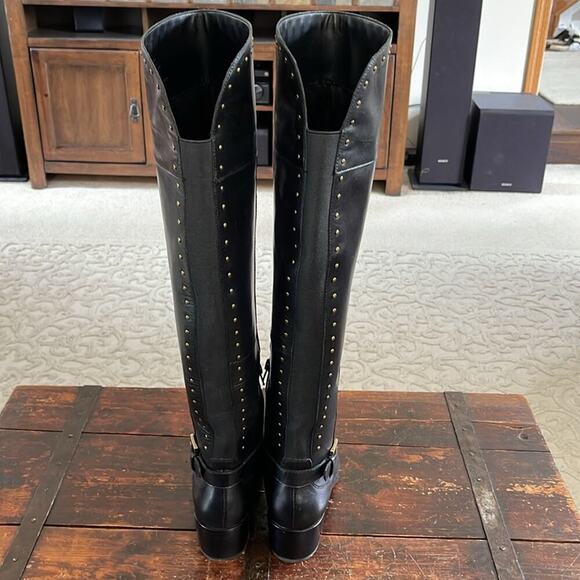 Gibson Latimer Black Leather Studded Over The Knee Boots Size 6 NWOT - Picture 2 of 8